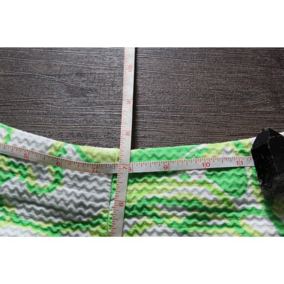 Lilly Pulitzer Shorts Liza Heartbreakers White Green Floral Pattern Resort Sz 4 - Picture 8 of 13
